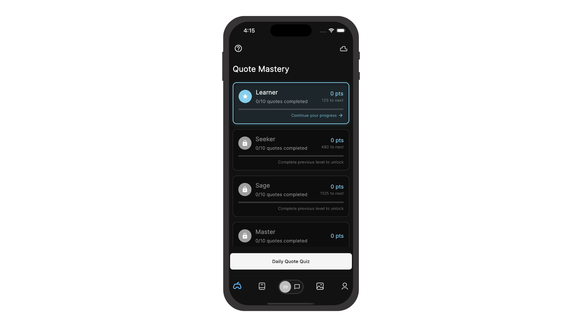 Daily Quote Screen